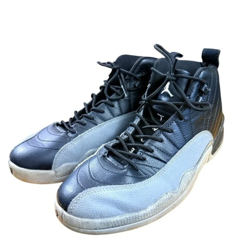 Jordan Air Jordan 12 Retro Mens 9.5 Pre-Owned Sneaker Black Wolf Grey CT8013-019